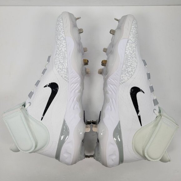 Nike Alpha Huarache Elite 4 Mid Men's White Cleats FD2744-100 US Size 12 NWB - Picture 8 of 10
